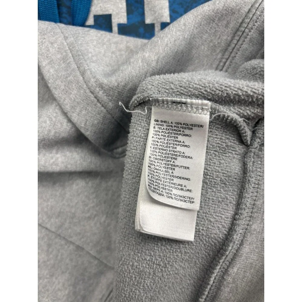 The North Face Hoodie Mens Medium‎ Gray Pullover Fleece Sweatshirt Rock Solid